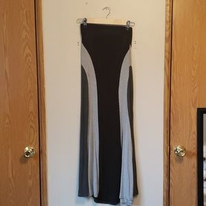 Black/grey maxi skirt